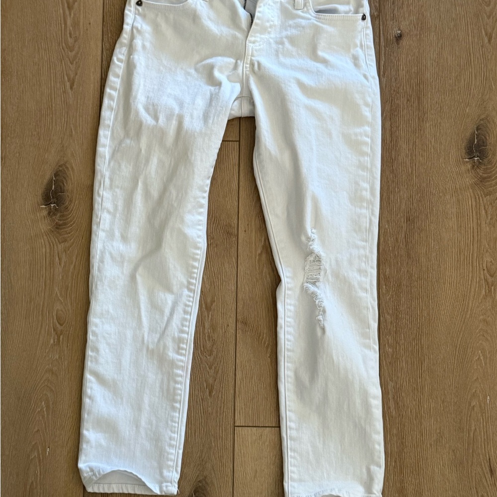 KUT from the Kloth Catherine Boyfriend Jeans White Denim Womens Size 2P 110749